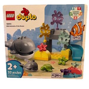 LEGO DUPLO 10972 Wild Animals of the Ocean Set Whales Sea Turtle Fish NEW SEALED